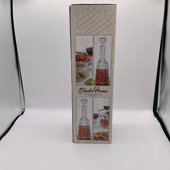 Studio Home Fine Crystal Handmade Bar Decanter 36 oz New in Box! - Picture 3 of 5